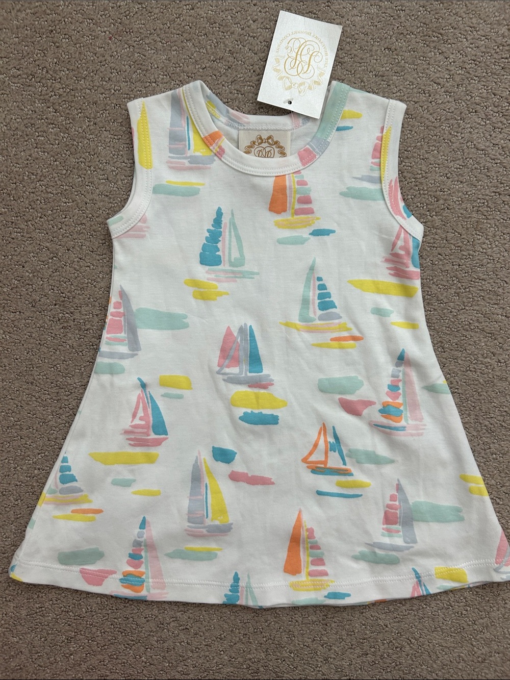 NWT Beaufort Bonnet Company sleeveless sailboat Polly play dress